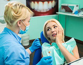 woman visiting dentist in Canton