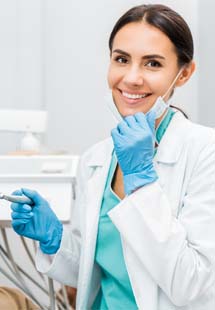 Woman with beautiful teeth smiling