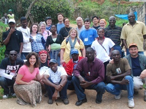 Dr. Lee posing with team