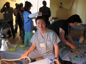 Dr. Brian Lee treating patients