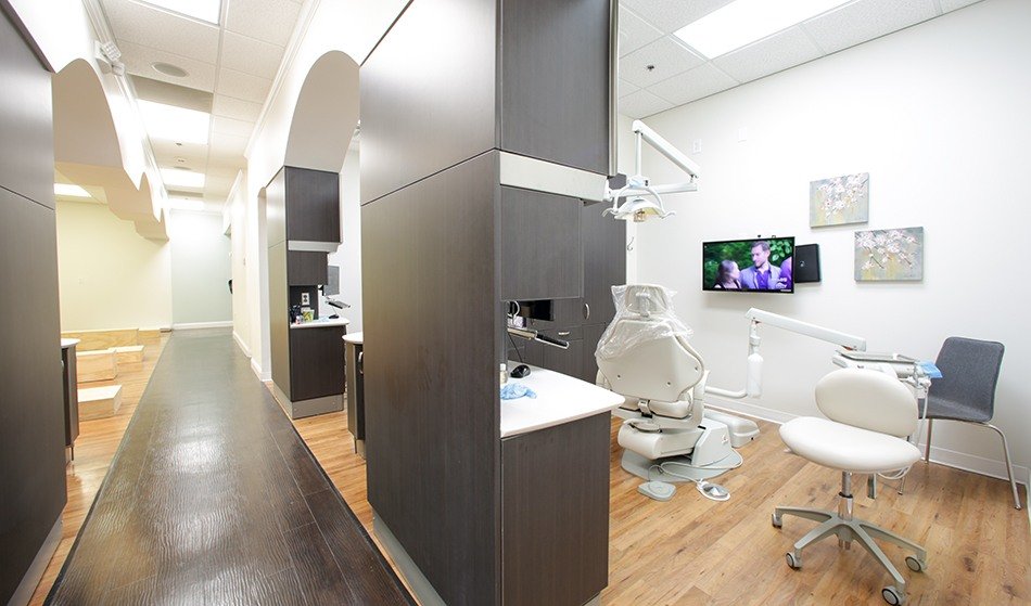 Hallway to patient treatment room