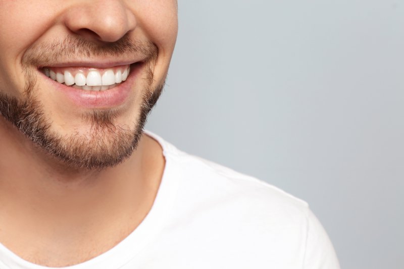 Man after cosmetic dentistry in Canton