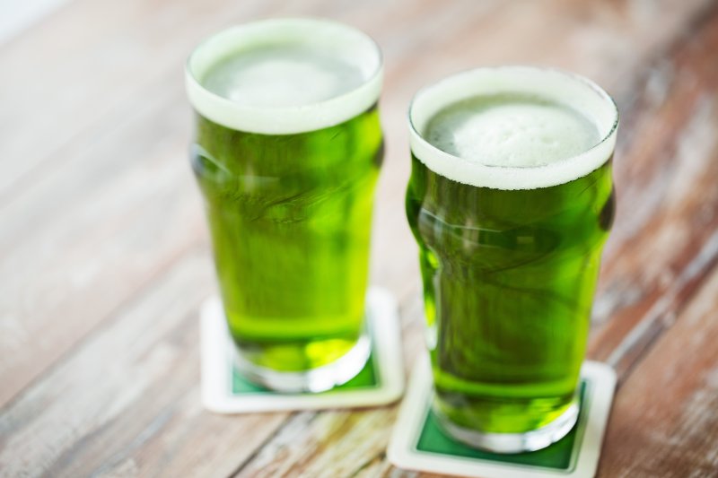 Two Pints of green beer